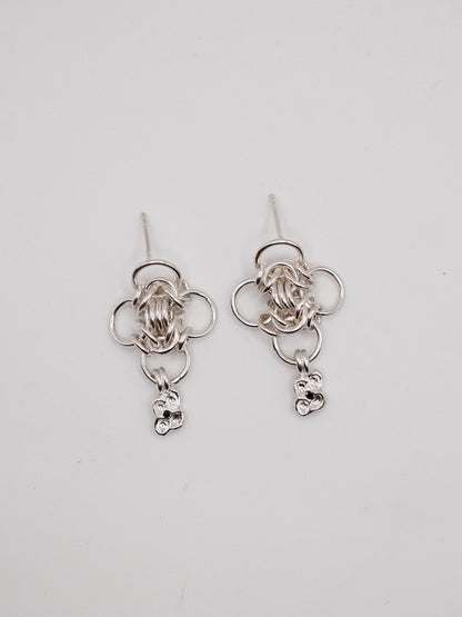 sterling silver OOAK CHAINMAIL earrings II