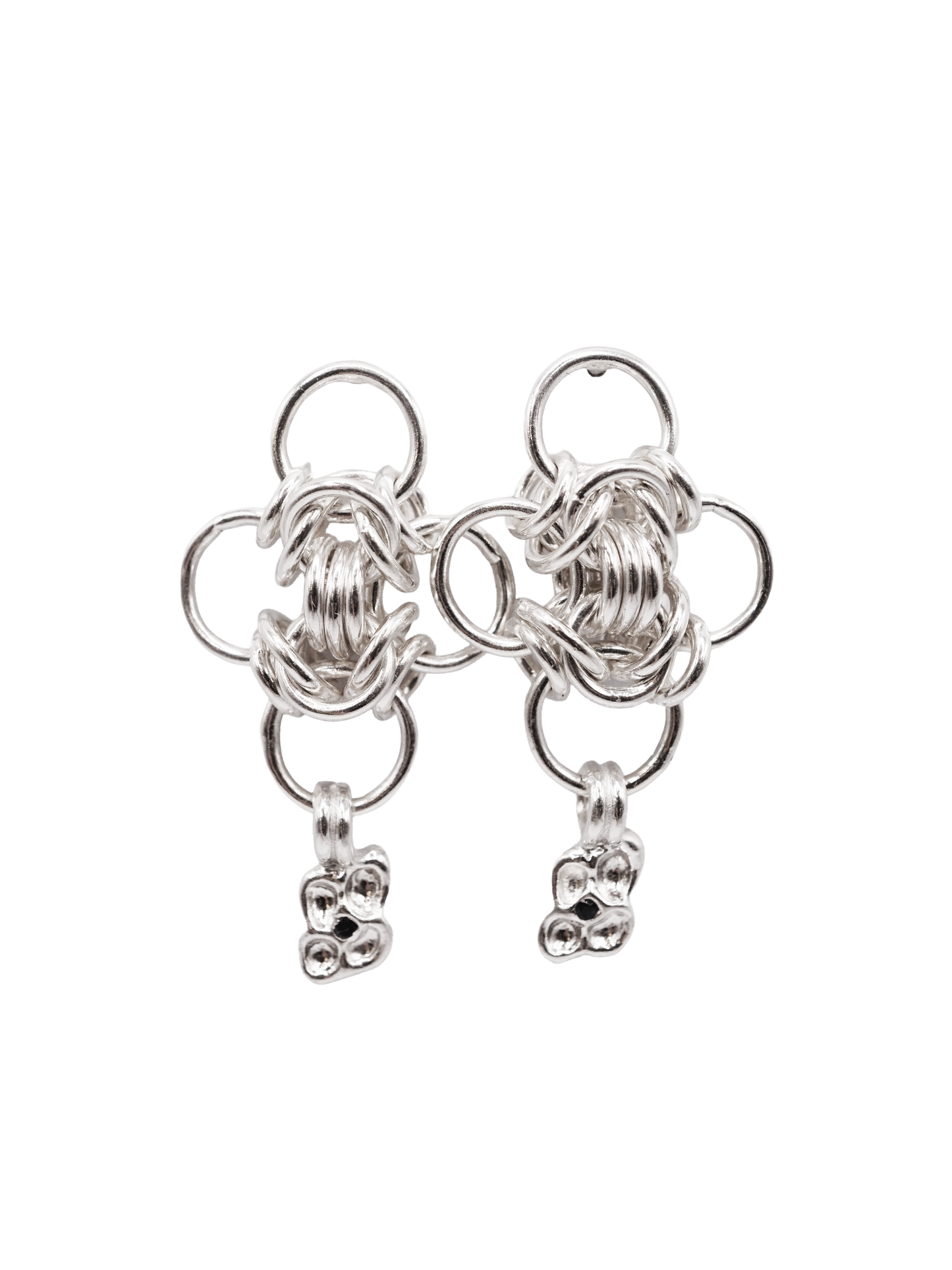 sterling silver OOAK CHAINMAIL earrings II