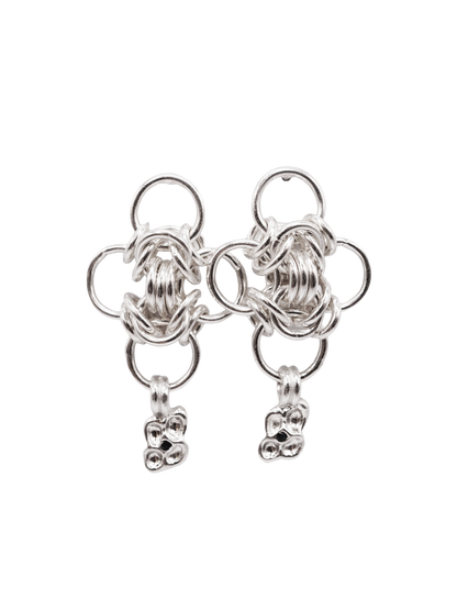sterling silver OOAK CHAINMAIL earrings II