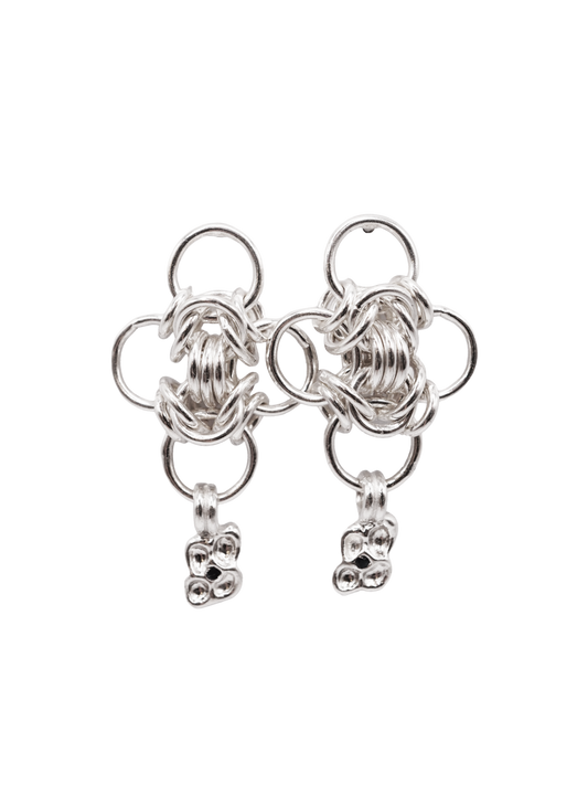 sterling silver OOAK CHAINMAIL earrings II