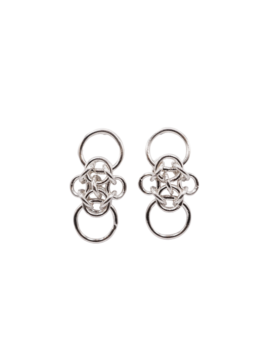 sterling silver OOAK CHAINMAIL earrings III