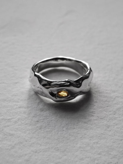 sterling silver FENESTRA ring with sapphire