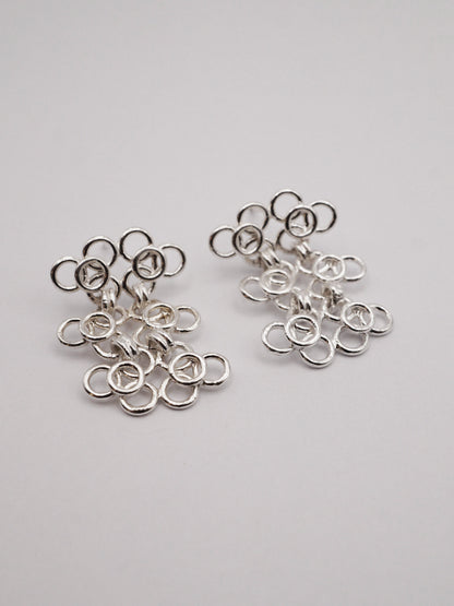 sterling silver TRAME I and TRAME II earrings