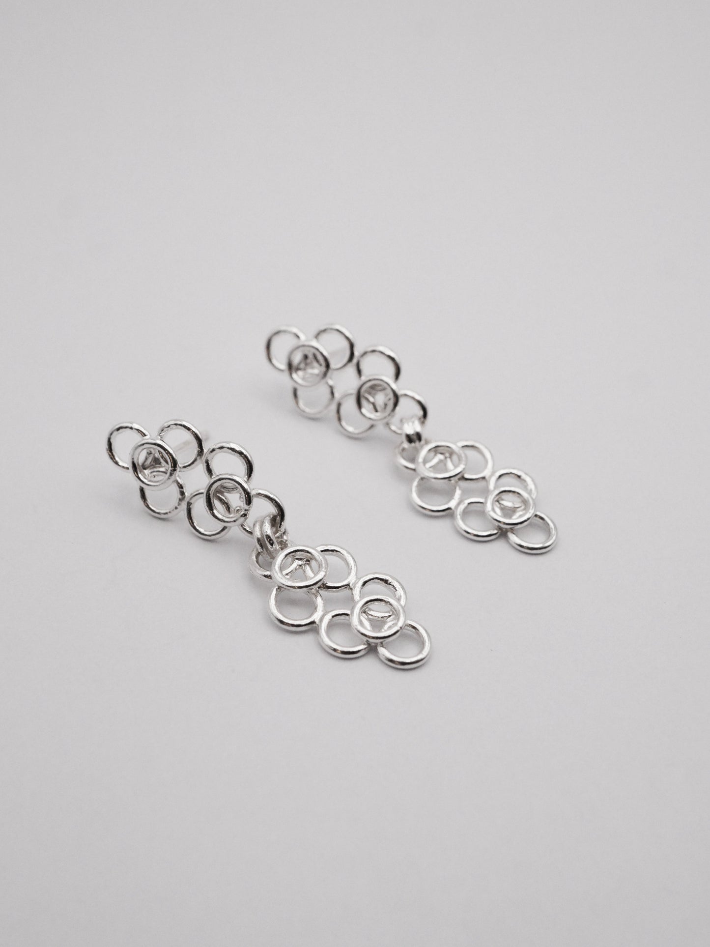 sterling silver TRAME I and TRAME II earrings