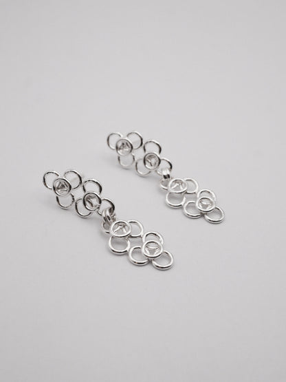 sterling silver TRAME I and TRAME II earrings