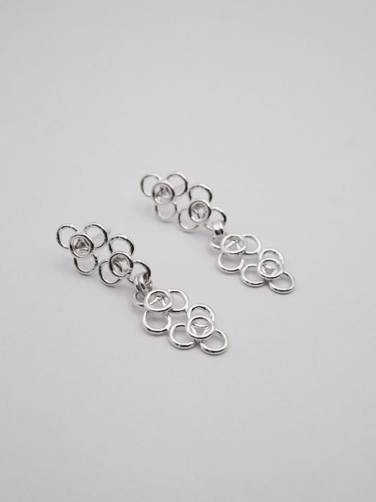 sterling silver TRAME I and TRAME II earrings