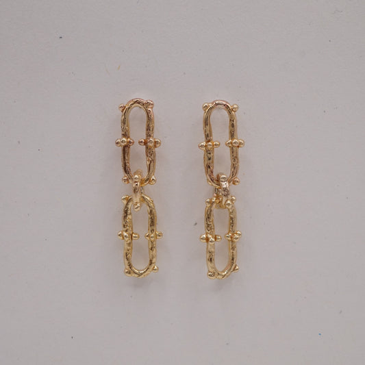 Boucles d'oreilles en mailles CASSINI - argent ou plaqué or 14k