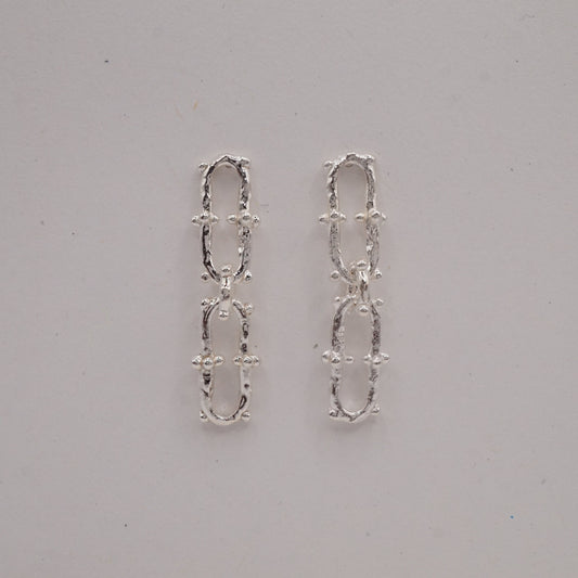Boucles d'oreilles en mailles CASSINI - argent ou plaqué or 14k