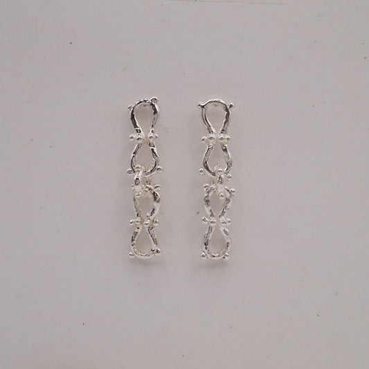 Boucles d'oreilles en mailles WALLIS - argent ou plaqué or 14k