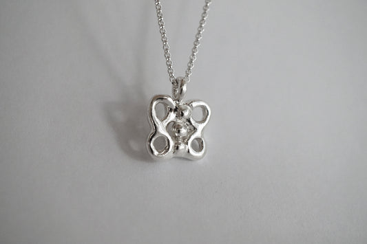 sterling silver papillon PEPI necklace collier