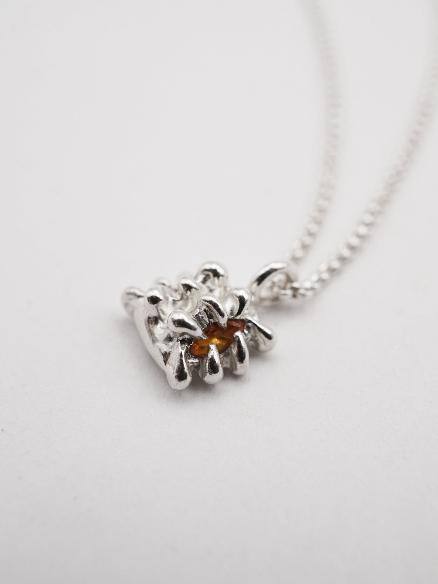 sterling silver FLYTRAP necklace with sapphires