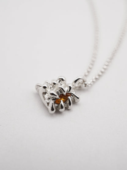 sterling silver FLYTRAP necklace with sapphires