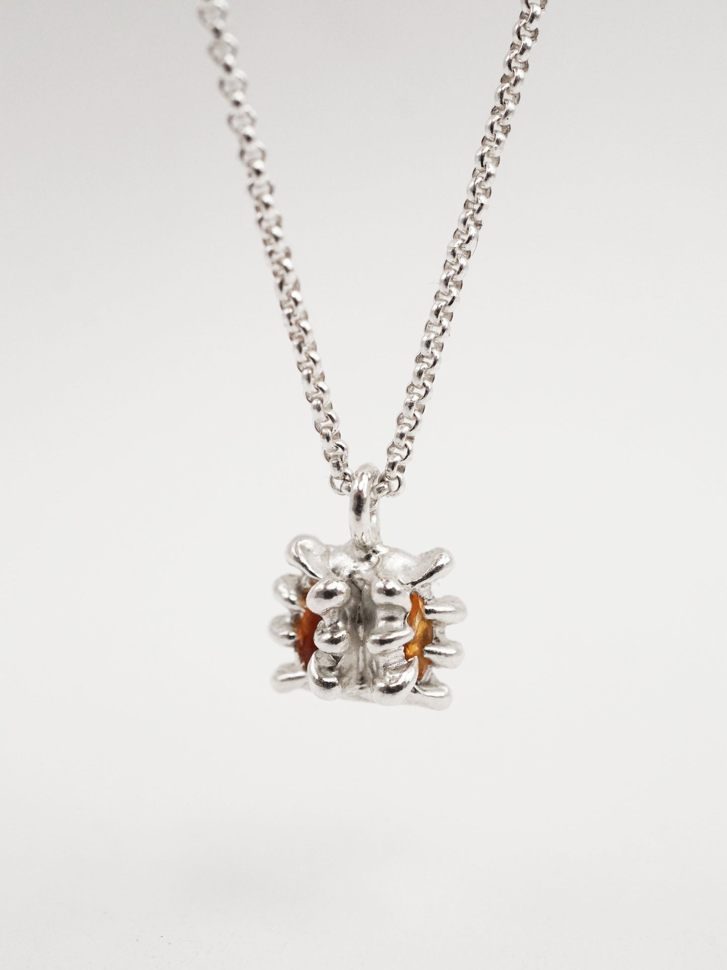 sterling silver FLYTRAP necklace with sapphires