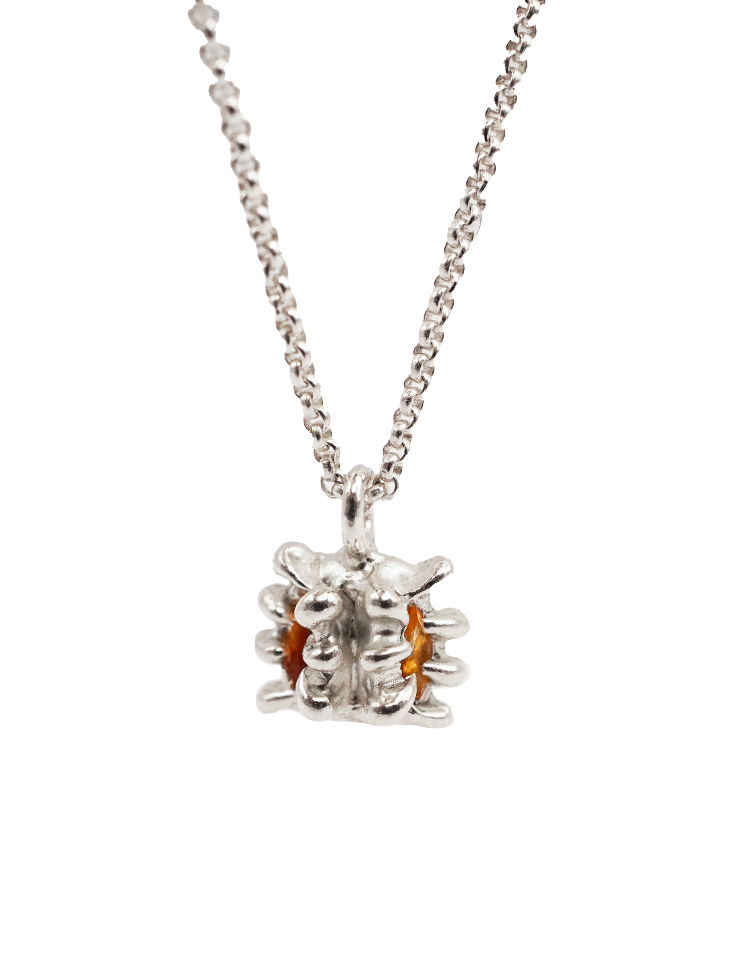 sterling silver FLYTRAP necklace with sapphires