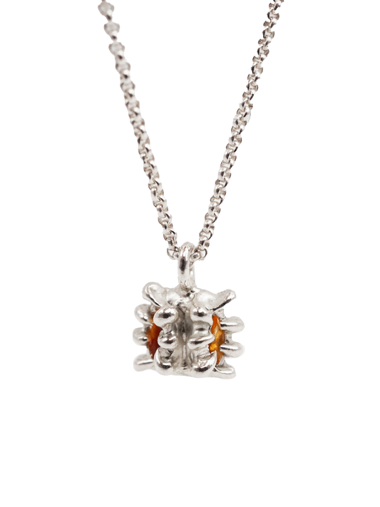 sterling silver FLYTRAP necklace with sapphires