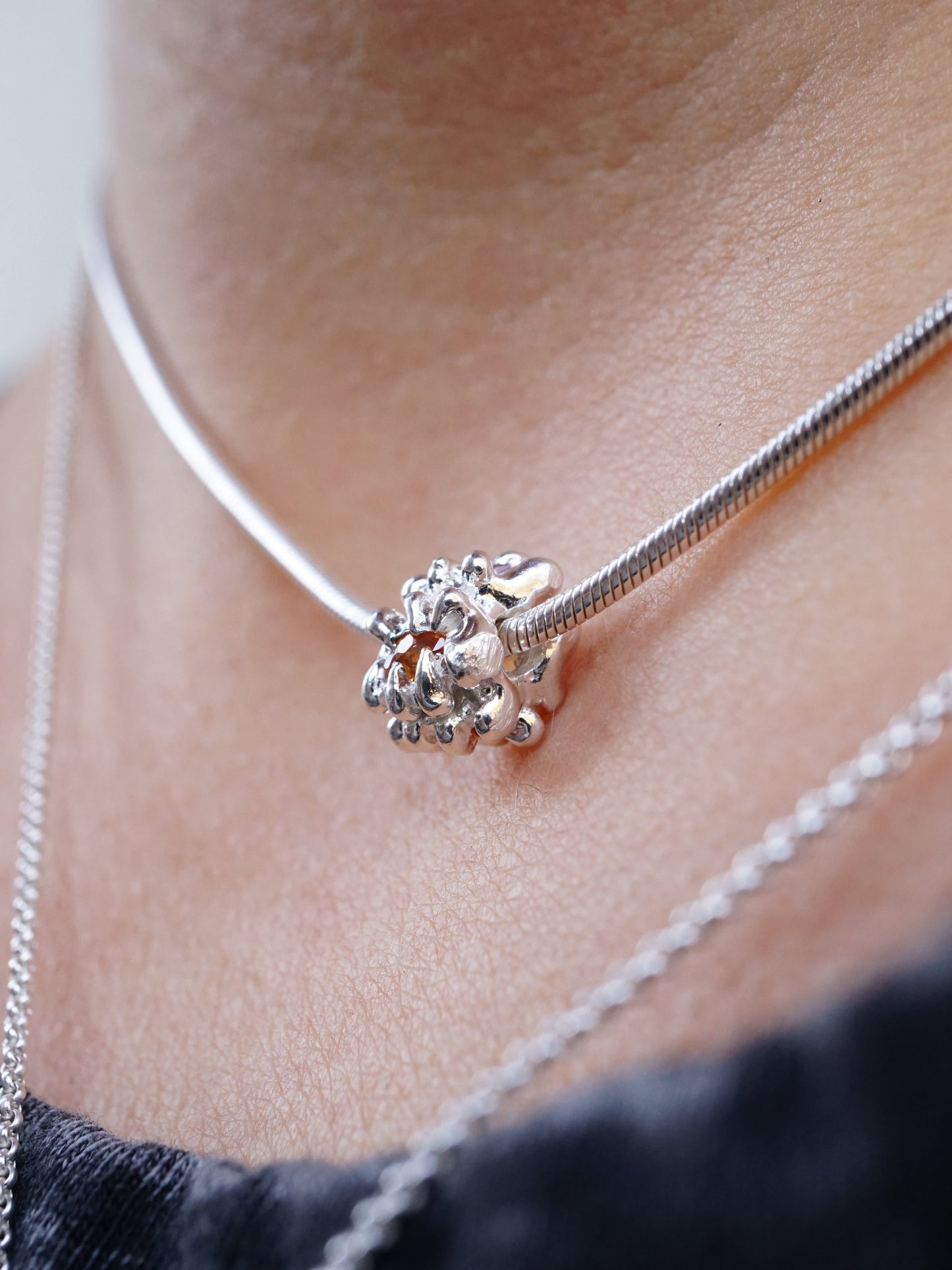 sterling silver MOULIN necklace with sapphires