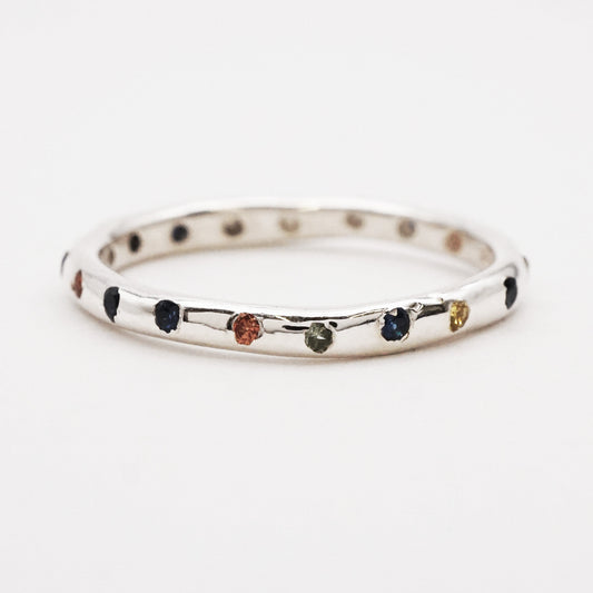 Bague EMA - saphirs et argent