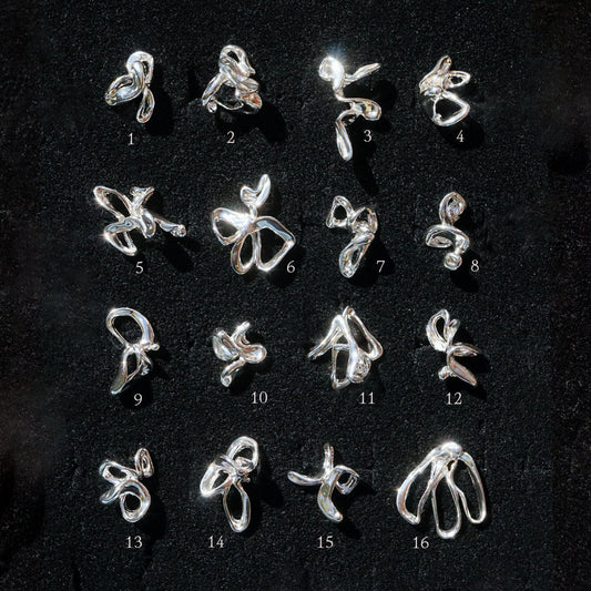 Boucles d'oreilles FLEURS FANÉES - argent