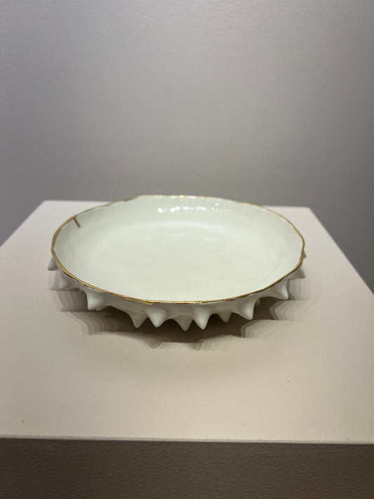 Assiette - blanc et or - PAR MIMI