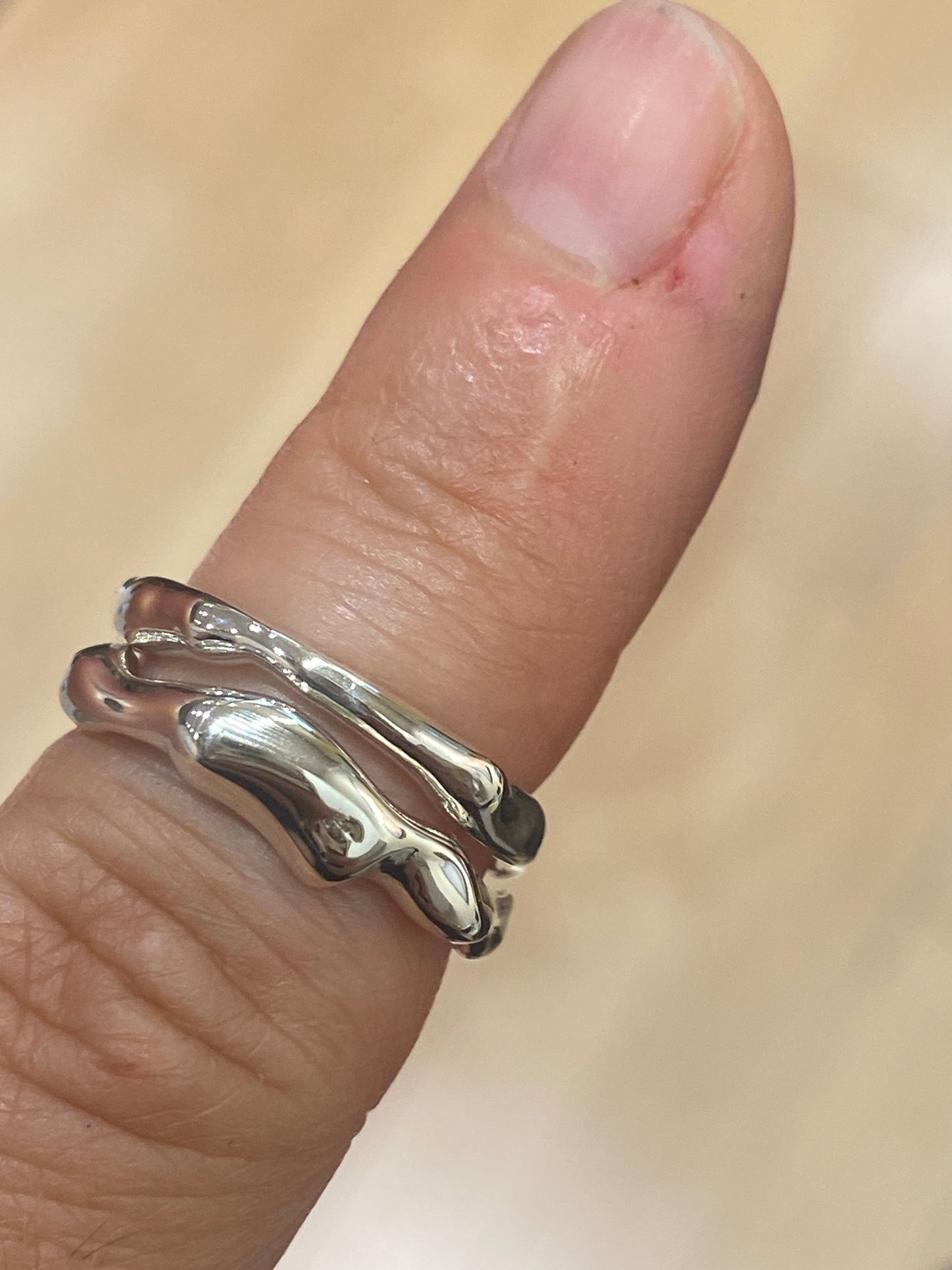 sterling silver OOAK silver rings FONDUE