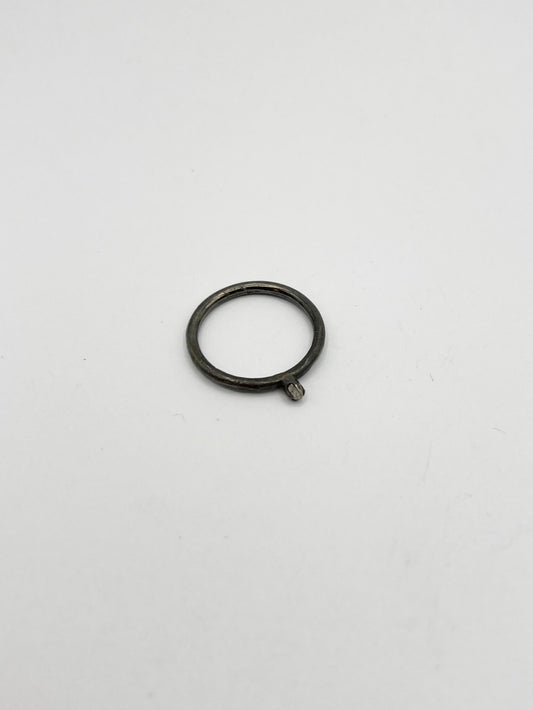 0077 bague en argent et diamant Herkimer