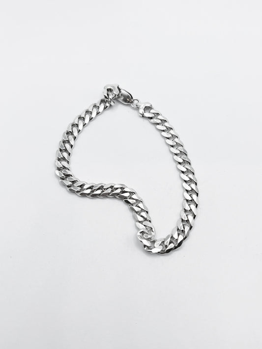 COM006 bracelet cuban link chain argent sterling