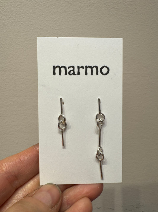 boucles d'oreilles en argent bâtons