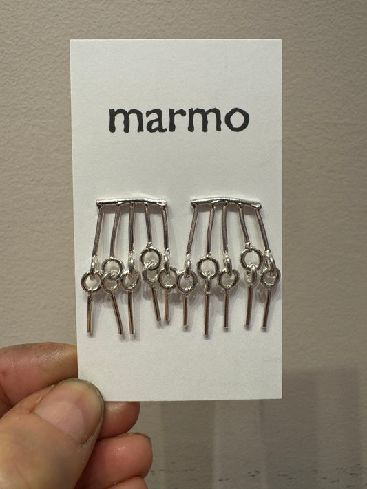 boucles d'oreilles en argent bâtons