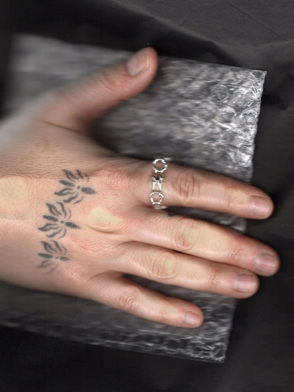 sterling silver MICROC ring