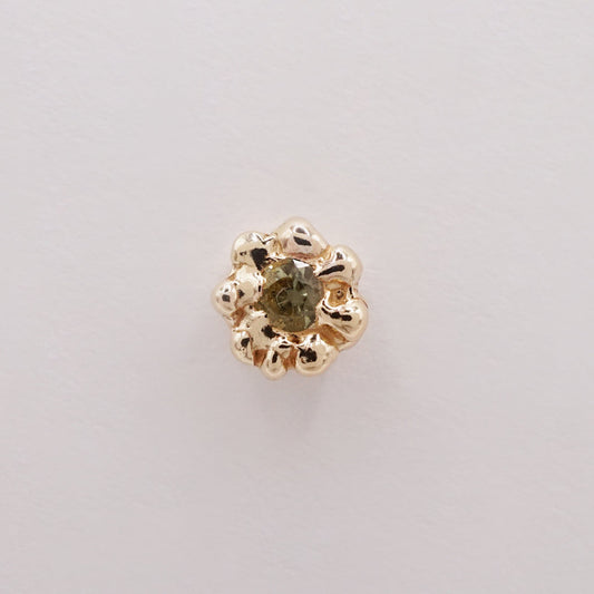Boucle d'oreille CROCUS - saphir et or 10k