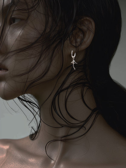 sterling silver SPINULE hoops