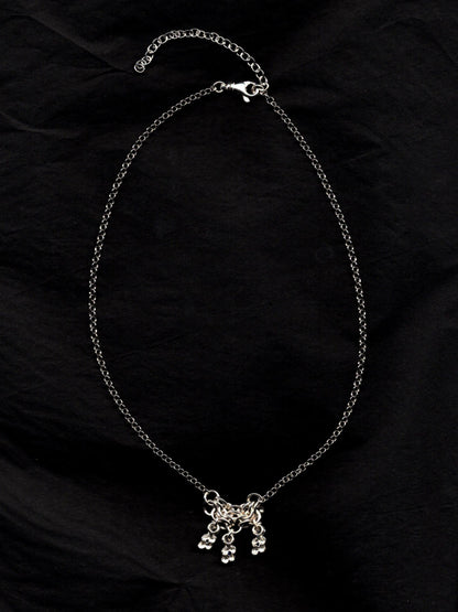 sterling silver TRI-CROQUÉE necklace with sapphires