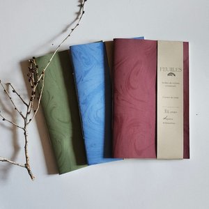 Carnet marbré - FEUILLES
